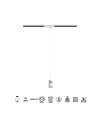 PAGODA * COLGANTE LED CARRIL TRIFASICO 12,5W 3000K BLANCO